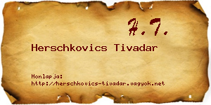 Herschkovics Tivadar névjegykártya